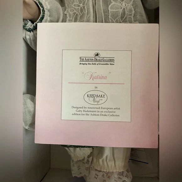 Ashton Drake Galleries "Katrina" Doll with Stand, Paper & Cert. of Authenticity